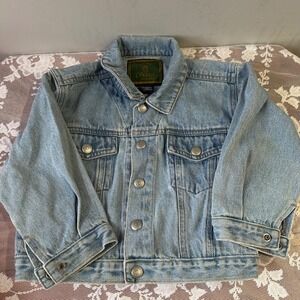 Vintage Classic Kids Denim Jacket Light Wash Button Front‎ Size 5